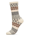 Memoi Women's Winter Fairisle Cashmere Blend Crew Socks In Multi