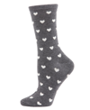 MEMOI HEARTS CASHMERE WOMEN'S CREW SOCKS