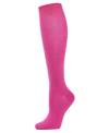 Memoi Women's Bamboo Blend Knit Knee High Socks In Pink