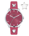 FURLA WOMEN'S PIN PINK DIAL CALFSKIN LEATHER WATCH