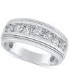 Macy's Men's Diamond Band (1 Ct. T.w.) In White