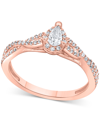 Macy's Diamond Pear Twist Engagement Ring (1/2 Ct. T.w.) In 14k White, Yellow Or Rose Gold In Gold