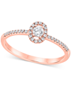 Macy's Diamond Halo Engagement Ring (1/4 Ct. T.w.) In 14k White, Yellow Or Rose Gold In Gold