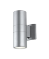 Jonathan Y Duo 6in 2-light Cylinder Outdoor Integrated Led Sconce With Uplight In Silver