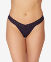 Hanky Panky Women's One Size Dream Original Rise Thong Underwear In Blue