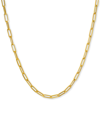 Italian Gold Paperclip Link 20" Chain Necklace In 14k Gold In Gold