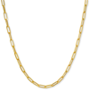 Italian Gold Paperclip Link 20" Chain Necklace In 14k Gold In Gold