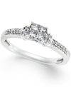 Promised Love Diamond Promise Ring In 10k White Gold (1/4 Ct. T.w.) In White