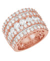 Macy's Diamond Five Row Band (5 Ct. T.w.) In 14k White, Yellow Or Rose Gold In Gold