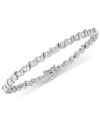 Macy's Diamond Bracelet (1/2 Ct. T.w.) In Sterling Silver Or Gold-plated Sterling Silver In White