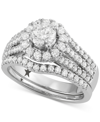 Macy's Diamond Halo Engagement Bridal Set (1-3/4 Ct. T.w.) In 14k White Gold In Gold