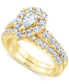 MARCHESA CERTIFIED DIAMOND PEAR HALO BRIDAL SET (2 CT. T.W.) IN 18K WHITE, YELLOW OR ROSE GOLD