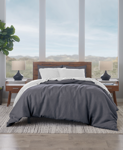 Ella Jayne Linen/cotton 3-pc. Duvet Cover Set, King/california King Bedding In Charcoal