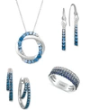 Le Vian Blueberry Layer Cake Blueberry Sapphire Vanilla Sapphire Jewelry Collection In 14k White Gold In Blue