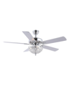 Jonathan Y Kristie 3-light Led Ceiling Fan In Silver