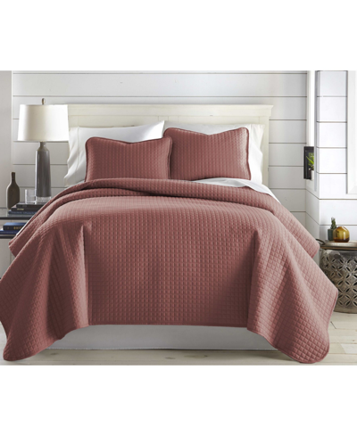 Southshore Fine Linens Oversized Lightweight 3-piece Quilt And Sham Set, Full/queen In Pink