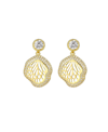 A & M A & M GOLD-TONE BEACH SEASHELL EARRINGS