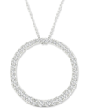 FOREVER GROWN DIAMONDS LAB-CREATED DIAMOND CIRCLE PENDANT NECKLACE (1/2 CT. T.W.) IN STERLING SILVER, 16" + 2" EXTENDER