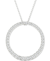 Forever Grown Diamonds Lab-created Diamond Circle Pendant Necklace (1/2 Ct. T.w.) In Sterling Silver, 16" + 2" Extender In Gold
