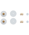 Drs 8-pc. Set Earring Backs In White Plastic & 14k Gold In Gold