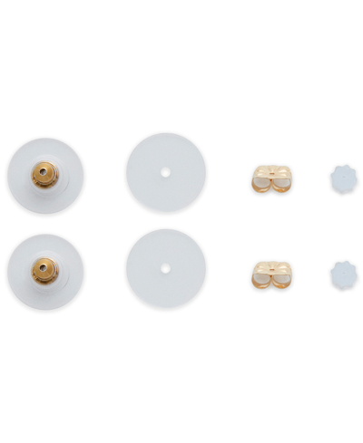 Drs 8-pc. Set Earring Backs In White Plastic & 14k Gold In Yellow Gold