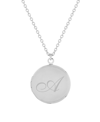 Brook & York Silver Plated Isla Initial Long Locket Necklace In Silver