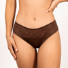 Saalt Leak Proof Lace Hipster In Brown