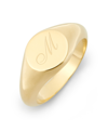 BROOK & YORK BROOK & YORK CLAIRE PETITE INITIAL SIGNET GOLD-PLATED RING