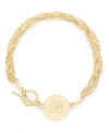 Brook & York 14k Gold Plated Sophie Initial Toggle Bracelet In Gold