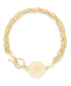 Brook & York 14k Gold Plated Sophie Initial Toggle Bracelet In Yellow