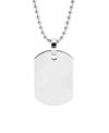 EVE'S JEWELRY MEN'S MEDIUM STAINLESS STEEL DOG TAG NECKLACE