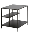 Hudson & Canal Winthrop 20" Side Table With Shelves In Black