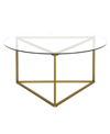 Hudson & Canal Jenson 35" Round Coffee Table In Gold