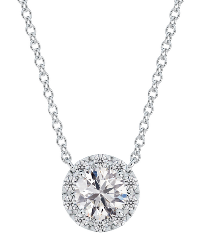 De Beers Forevermark Portfolio By  Diamond Halo Pendant Necklace (3/4 Ct. T.w.) In 14k White Gold, 16