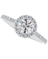 DE BEERS FOREVERMARK PORTFOLIO BY DE BEERS FOREVERMARK DIAMOND HALO ENGAGEMENT RING (1 CT. T.W.) IN 14K WHITE GOLD