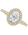 De Beers Forevermark Portfolio By  Diamond Oval Halo Engagement Ring (1 Ct. T.w.) In 14k Gold In Gold