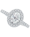 DE BEERS FOREVERMARK PORTFOLIO BY DE BEERS FOREVERMARK DIAMOND OVAL HALO ENGAGEMENT RING (1-1/2 CT. T.W.) IN 14K WHITE GO