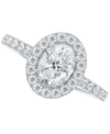 De Beers Forevermark Portfolio By  Diamond Oval Halo Engagement Ring (1-1/2 Ct. T.w.) In 14k White Go In Gold