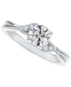 DE BEERS FOREVERMARK PORTFOLIO BY DE BEERS FOREVERMARK DIAMOND ROUND-CUT TWISTED BAND ENGAGEMENT RING (3/4 CT. T.W.) IN 1