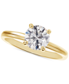 De Beers Forevermark Portfolio By  Diamond Round-cut Cathedral Solitaire Engagement Ring (1/2 Ct. T.w In Gold