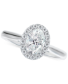 De Beers Forevermark Portfolio By  Diamond Oval Halo Engagement Ring (5/8 Ct. T.w.) In 14k White Gold In Gold