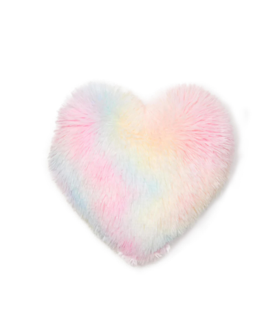 Dormify Sophia Heart Faux Fur Pillow, 16" X 16", Ultra-cute Styles To Personalize Your Room In Multi