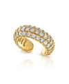 Oma The Label Ydmky Earcuff In 18k Gold- Plated Brass And Cubic Zirconia In Yellow