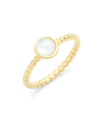 BROOK & YORK LANE 14K GOLD PLATED MOTHER OF PEARL RING