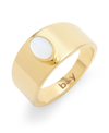 Brook & York Riley 14k Gold Plated Mother Of Pearl Ring In Gold