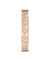 Posh Tech Demi Rose Gold Plated Beaded Bracelet Band For Apple Watch, 38mm-40mm In Pink