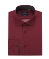 Azaro Uomo Men's Business Geometric Long Sleeve Button Down Shirt In Red