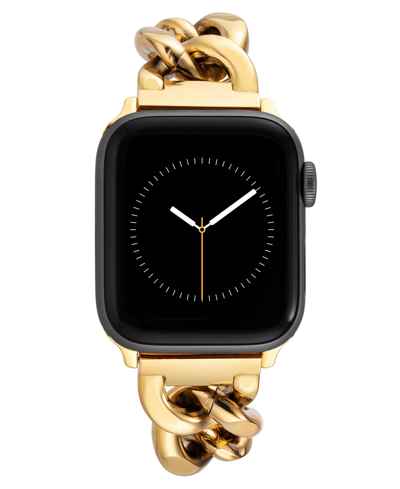 Anne Klein Women's Rose Gold-tone Alloy Metal Chain Link Bracelet Designed For Apple Watch 42mm (series 10) & 3 In Gold Tone