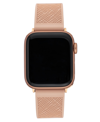 Anne Klein Women's Blush Textured Silicone Band Designed For Apple Watch 42mm (series 1-3 Only) & 44/45/46/49mm In Pink