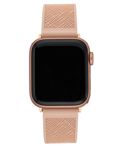 Anne Klein Women's Blush Textured Silicone Band Compatible With 42/44/45/ultra/ultra 2 Apple Watch